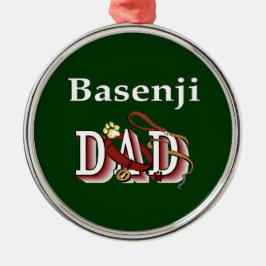 Basenji Dad Metalen Ornament