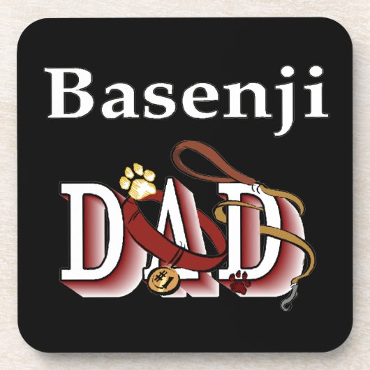 Basenji Dad Onderzetter (Voorkant)