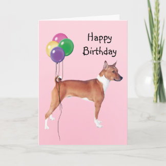 Basenji, de Ballons van de Verjaardag Kaart