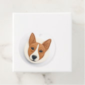 Basenji Dog 3D geïnspireerd Bedankjes Labels (In situ)