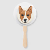 Basenji Dog 3D geïnspireerd Handwaaier (Achterkant)