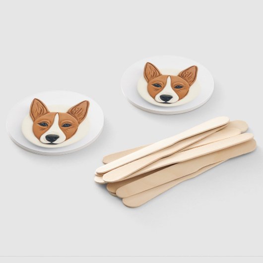 Basenji Dog 3D geïnspireerd Handwaaier (Niet-gemonteerd)