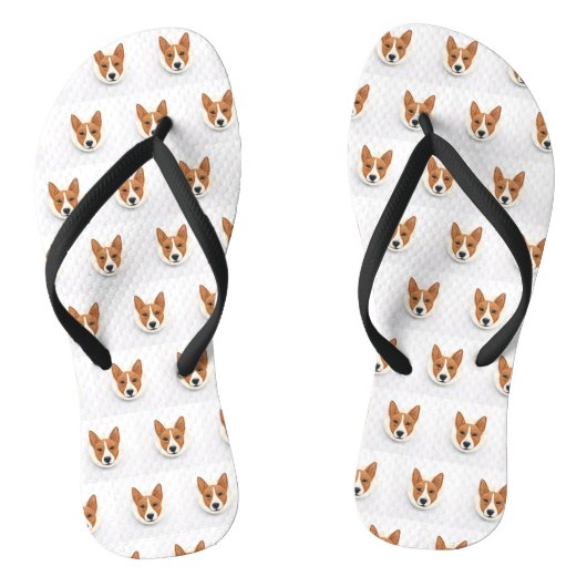 Basenji Dog 3D geïnspireerd Teenslippers (Voetbed)