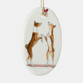 Basenji Dog Art Ornament (Rechts)