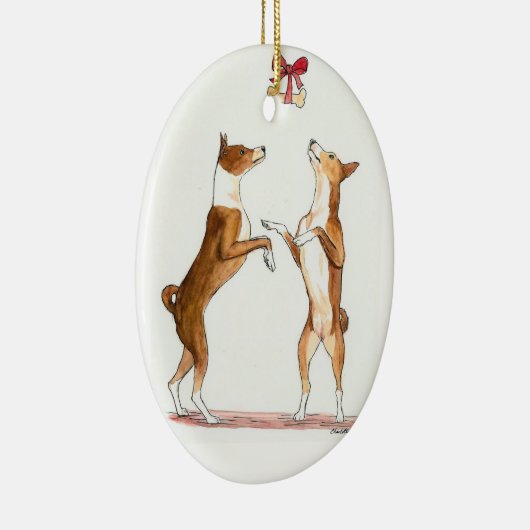 Basenji Dog Art Ornament (Rechts)