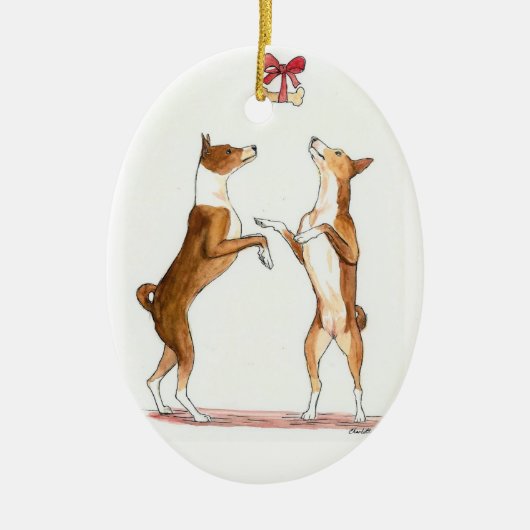 Basenji Dog Art Ornament (Voorkant)