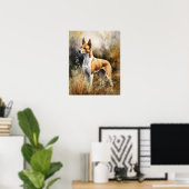 Basenji Dog Art Print Poster (Thuiskantoor)