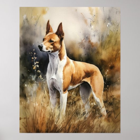 Basenji Dog Art Print Poster (Voorkant)