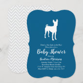 Basenji Dog Baby shower Boy Blue Kaart (Voorkant / Achterkant)
