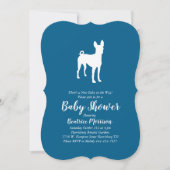 Basenji Dog Baby shower Boy Blue Kaart (Voorkant)