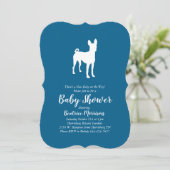 Basenji Dog Baby shower Boy Blue Kaart (Staand voorkant)