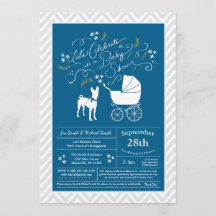 Basenji Dog Baby shower Boy Blue