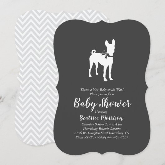 Basenji Dog Baby shower Neutral Kaart (Voorkant / Achterkant)