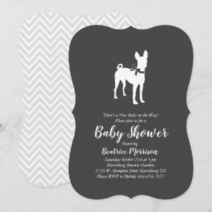 Basenji Dog Baby shower Neutral Kaart