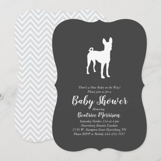 Basenji Dog Baby shower Neutral Kaart (Voorkant / Achterkant)