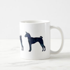 Basenji Dog Black Waterverf Silhouette Koffiemok