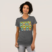 Basenji Dog Cartoon Pop-Art T-shirt (Voorkant volledig)