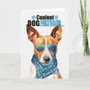 Basenji Dog Coolest Pa Ooit Vaderdag Feestdagen Kaart