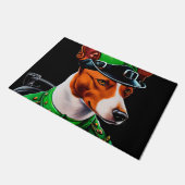 Basenji Dog fiets St. Patrick's Day Deurmat (Schuin)