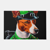 Basenji Dog fiets St. Patrick's Day Deurmat (Voorkant)