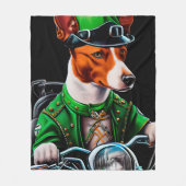 Basenji Dog fiets St. Patrick's Day Fleece Deken (Voorkant)