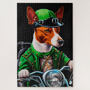 Basenji Dog fiets St. Patrick's Day Legpuzzel