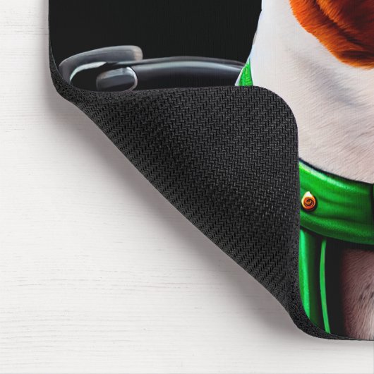 Basenji Dog fiets St. Patrick's Day Muismat (Hoek)