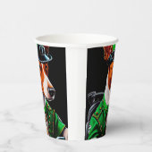 Basenji Dog fiets St. Patrick's Day Papieren Bekers (Rechts)