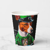 Basenji Dog fiets St. Patrick's Day Papieren Bekers (Voorkant)