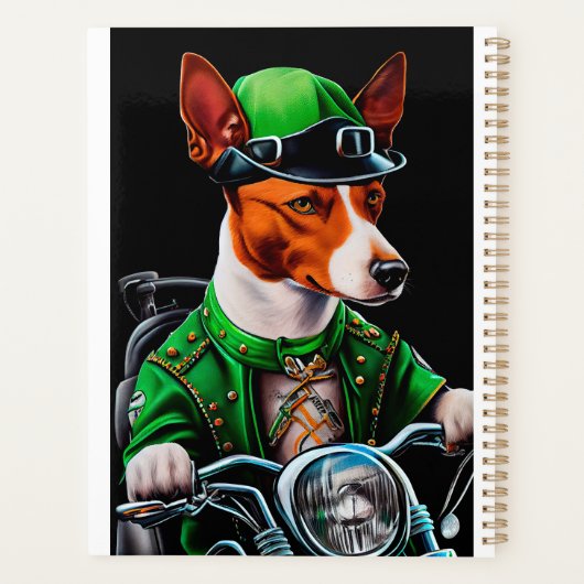 Basenji Dog fiets St. Patrick's Day Planner (Achterkant)