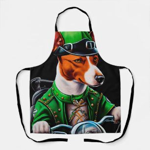 Basenji Dog fiets St. Patrick's Day Schort