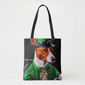 Basenji Dog fiets St. Patrick's Day Tote Bag (Voorkant)