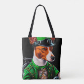Basenji Dog fiets St. Patrick's Day Tote Bag (Achterkant)