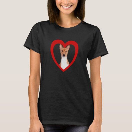 Basenji Dog Heart Kongo Terrier Basenji 2 T-shirt (Voorkant)