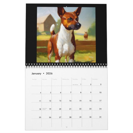 Basenji Dog Kalender (Jan 2026)