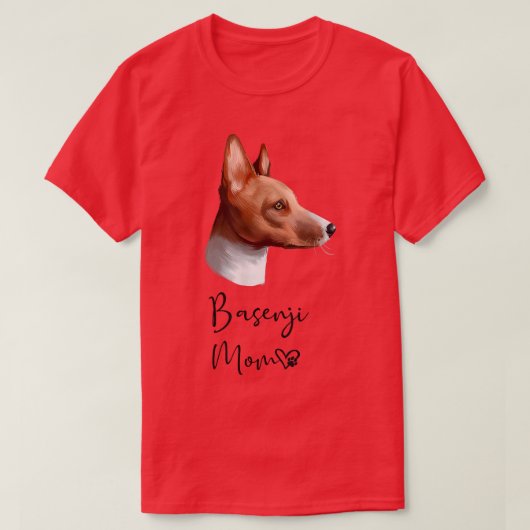 Basenji Dog Ma Cute Puppy Dog Eigenaar T-Shirt (Design voorkant)