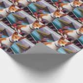 Basenji Dog op een peddel: Een Schilderachtig avon Cadeaupapier (Hoek)