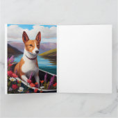 Basenji Dog op een peddel: Een Schilderachtig avon Kaart (Binnen)