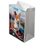 Basenji Dog op een peddel: Een Schilderachtig avon Medium Cadeauzakje (Voorkant Gekanteld)