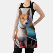 Basenji Dog op een peddel: Een Schilderachtig avon Schort (Insitu)