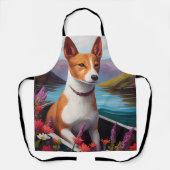 Basenji Dog op een peddel: Een Schilderachtig avon Schort (Voorkant)