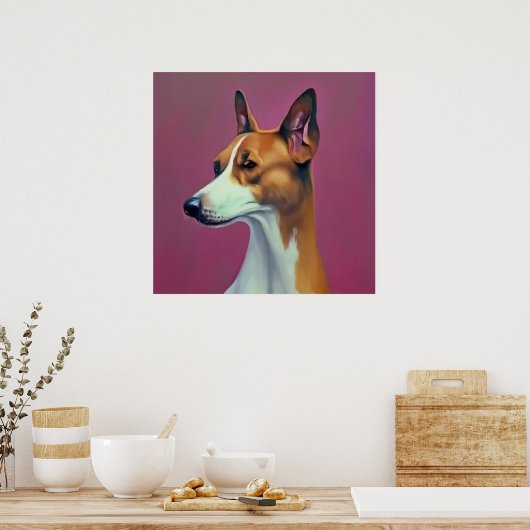Basenji - Dog Portrait Poster (Keuken)