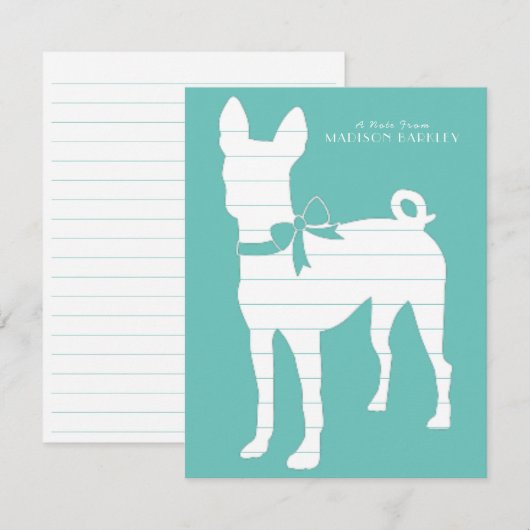 Basenji Dog Puppy Bedankkaart (Voorkant / Achterkant)