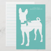 Basenji Dog Puppy Briefpapier (Voorkant / Achterkant)