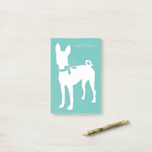 Basenji Dog Puppy Post-it® Notes (Op bureau)