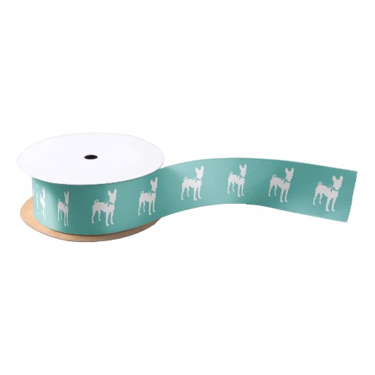 Basenji Dog Puppy Satijnen Lint (Spoel)