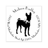 Basenji Dog Puppy Zelfinktende Stempel (Design)