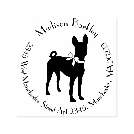 Basenji Dog Puppy Zelfinktende Stempel (Design)