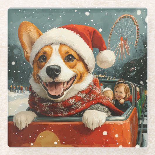 Basenji Dog Roller Onderzetter Kerst (Voorkant)