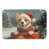 Basenji Dog Roller Onderzetter Kerst Badmat (Voorkant)